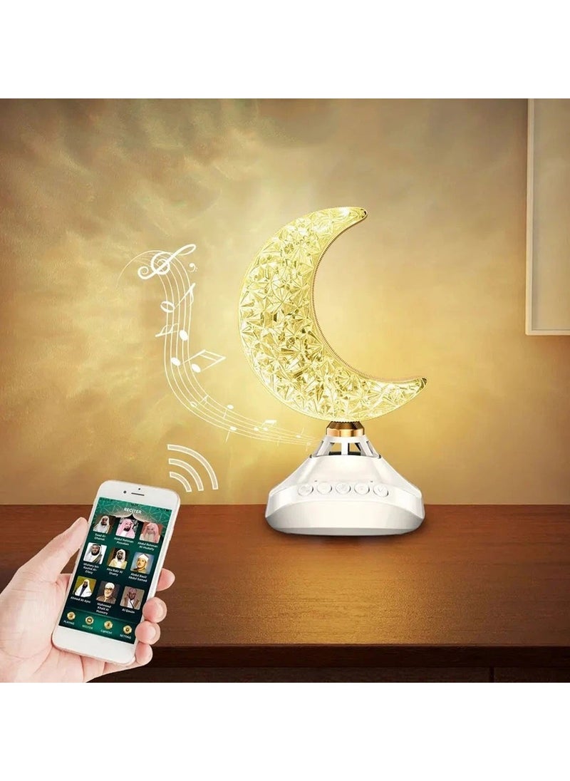 MOCOM - SQ-830 Moon Quranic Speaker with Modern Design and Versatile Features 16 Renowned Reciters, Quick Selection of Surahs Mobile App and Remote Control - Image 1