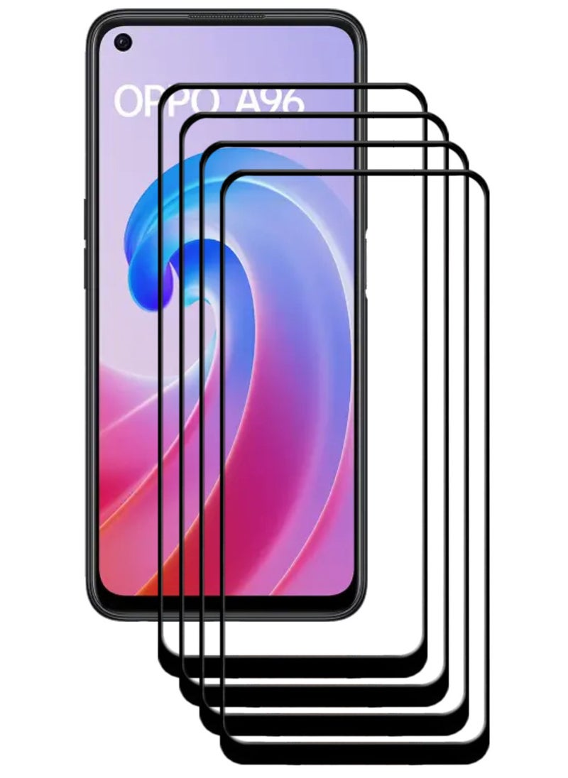 ACLIX 4 Pieces Antistatic ESD Dustproof Premium Quality High Definition Tempered Glass Screen Protector Designed For Oppo A96 - Image 1