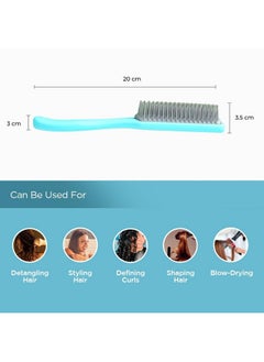 Kuber Industries Hair Brush | Flexible Bristles Brush | Hair Brush With Paddle | Straightens & Detangles Hair Brush | Suitable For All Hair Types | Hair Brush Styling Hair | Small | Set Of 3 | Multi  - Image 3