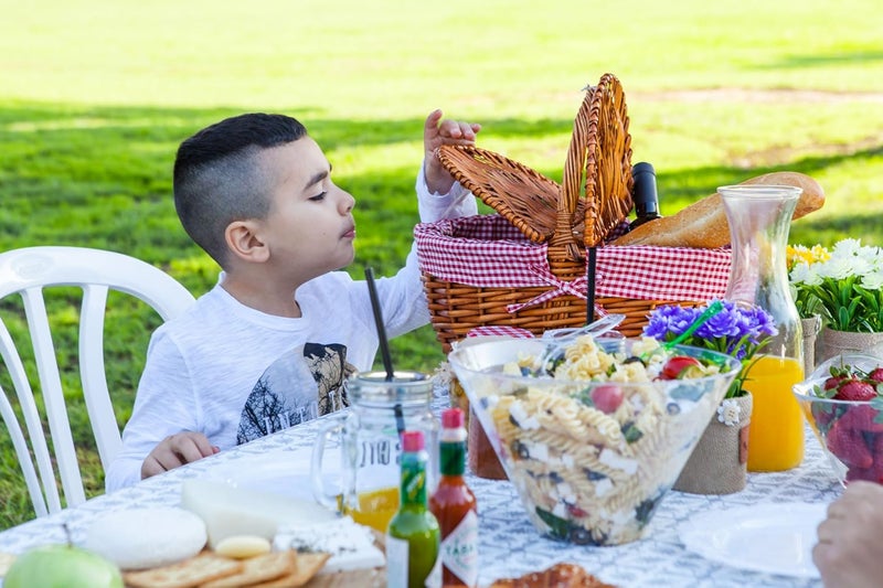 TopTableCloth Kid's Picnic Table Cover 32.5 x 19 inch Silver Patterned Elastic Corner Vinyl Table Cloth Toddler Children Junior Kids Play Tablecloth Plastic Outdoor Indoor Birthday Party Home Dinner - Image 2