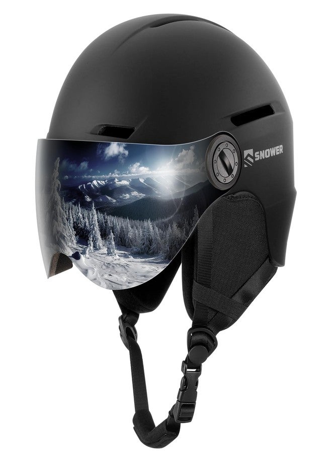 SNOWER Ski Helmet with Goggles, 2-in-1 Snowboard Helmet and Visor Goggles Combo - Adjustable Fit & Ventilation System - Snow Helmets for Men&Women - Image 1