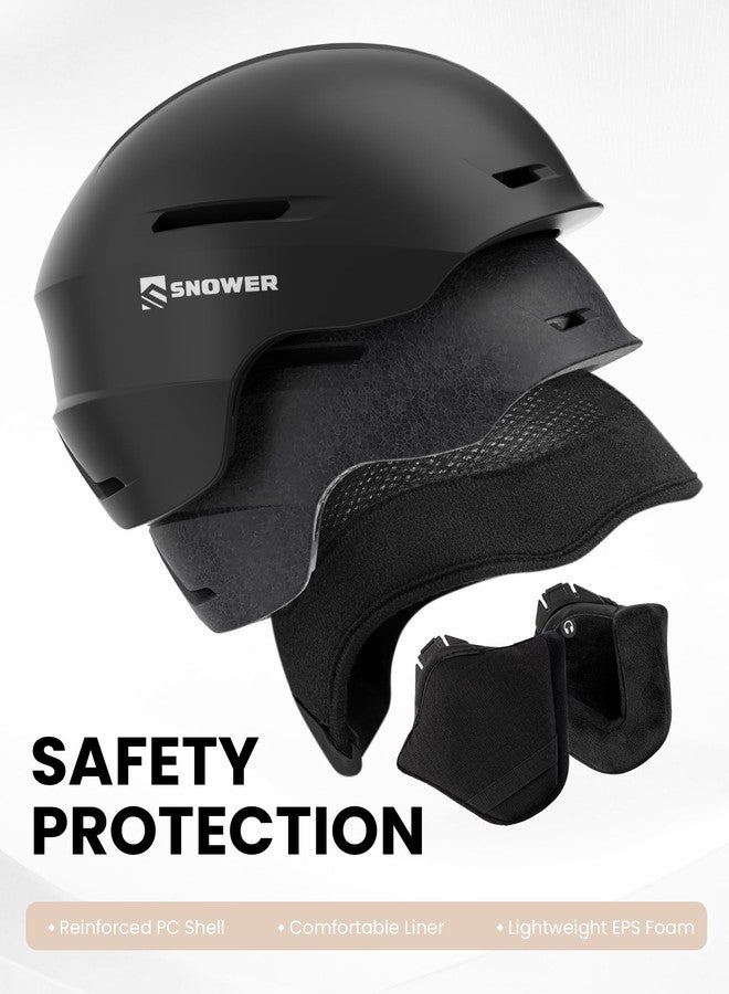 SNOWER Ski Helmet with Goggles, 2-in-1 Snowboard Helmet and Visor Goggles Combo - Adjustable Fit & Ventilation System - Snow Helmets for Men&Women - Image 2