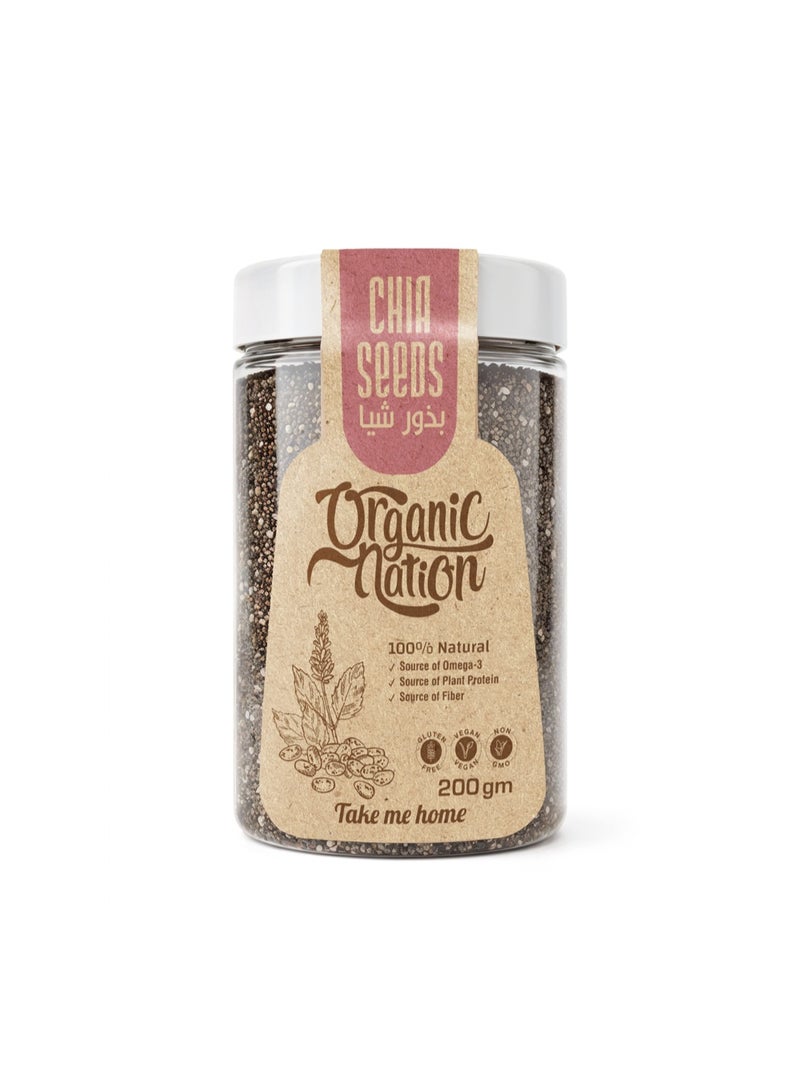 Organic Nation Chia Seeds-200G - Image 1