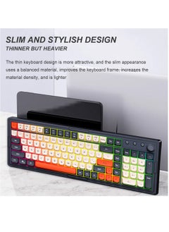 Forev Wired Membrane Keyboard and Mouse Set with RGB Backlit, Mechanical Feel, Floating Keycaps, Silent and Waterproof Design, 4-Speed DPI Adjustable for Office Work Gaming - Black White  - Image 2