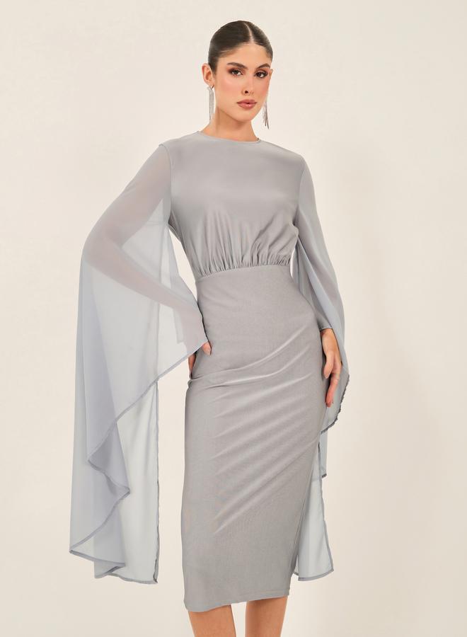 Styli Sleeve Detail Dress - Image 3