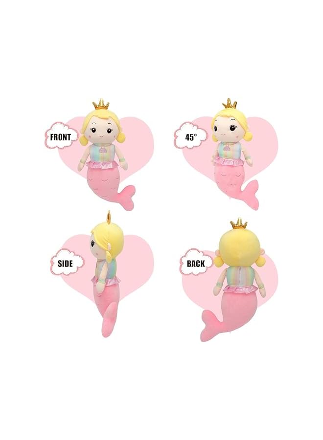 The Bros 50cm Mermaid Plush Toy – Soft Cuddly Pillow, Cute Stuffed Cushion for Girls, Fluffy Mermaid Doll, Sleeping Companion, Kawaii Throw Pillow, Gift for Kids & Adults, Nursery & Bedroom Decor - Image 4