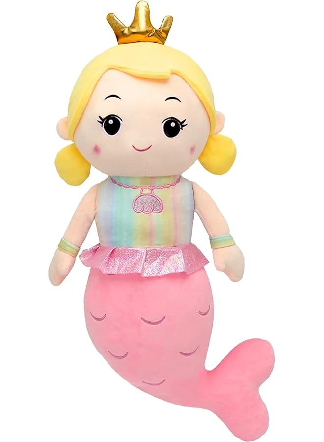 The Bros 50cm Mermaid Plush Toy – Soft Cuddly Pillow, Cute Stuffed Cushion for Girls, Fluffy Mermaid Doll, Sleeping Companion, Kawaii Throw Pillow, Gift for Kids & Adults, Nursery & Bedroom Decor - Image 1