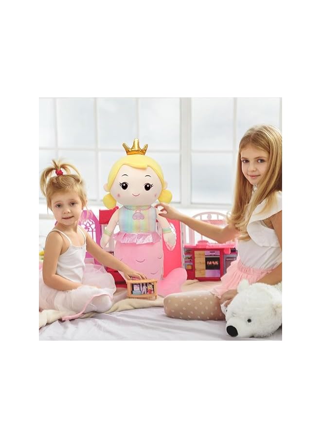 The Bros 50cm Mermaid Plush Toy – Soft Cuddly Pillow, Cute Stuffed Cushion for Girls, Fluffy Mermaid Doll, Sleeping Companion, Kawaii Throw Pillow, Gift for Kids & Adults, Nursery & Bedroom Decor - Image 5