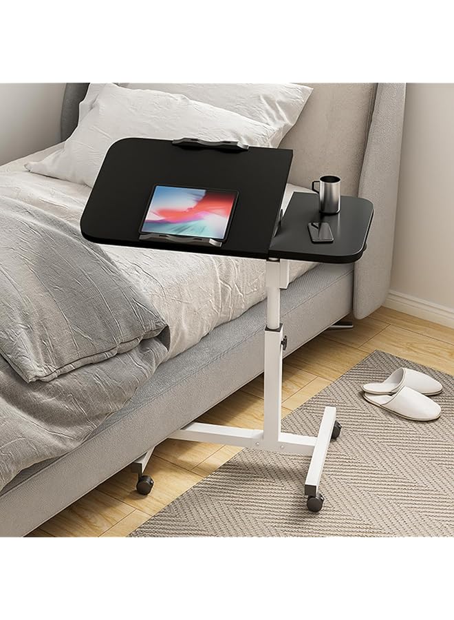 erorex Mobile Adjustable Height Laptop Stand Tiltable Computer Desk Notebook Swivel Laptop Desk Rolling Table Desk Mobile Computer Workstation For Office Home，Shcool Black  - Image 1
