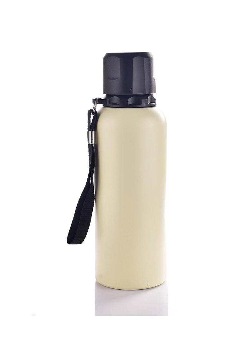 IRIS IRIS Vacuum Insulated Stainless Steel Water Bottle, Keep Drinks Cold- 14 Hours Hot- 12 Hours- Beige (350 ml)  - Image 2