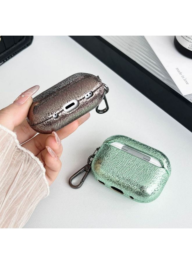 Generic - Suitable For Apple Airpodspro Generation Metallic Color 3 Generation For Apple Second Generation Protective Case Personalized Creative Earphone Case-Color:Light Green-Applicable Model:Airpods3 Generation [2021 New]] - Image 1