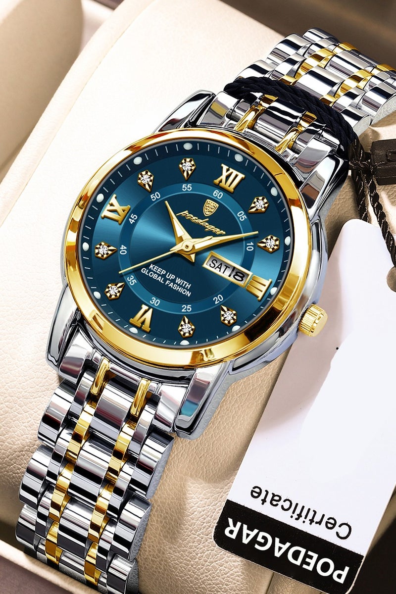 پوداجار المرأة ساعة، النساء للماء مضيئة الكوارتز الكلاسيكية ساعة المعصم-30mm - Image 1