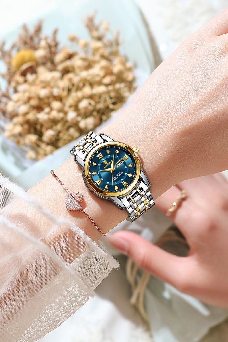 پوداجار المرأة ساعة، النساء للماء مضيئة الكوارتز الكلاسيكية ساعة المعصم-30mm - Image 2