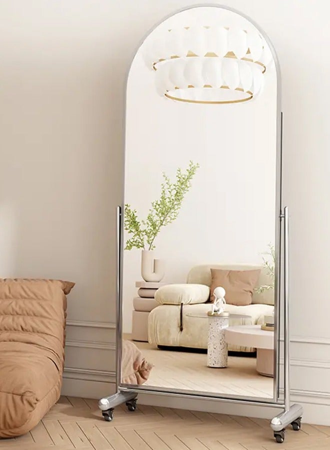 DubaiGallery Large Mirror, Arched Body Mirror, Floor Mirror with Stand, Wall Mirror Standing Hanging or Leaning Against Wall for Bedroom, Sleek Arched-Top Mirror, Wall Mirror  - Image 1