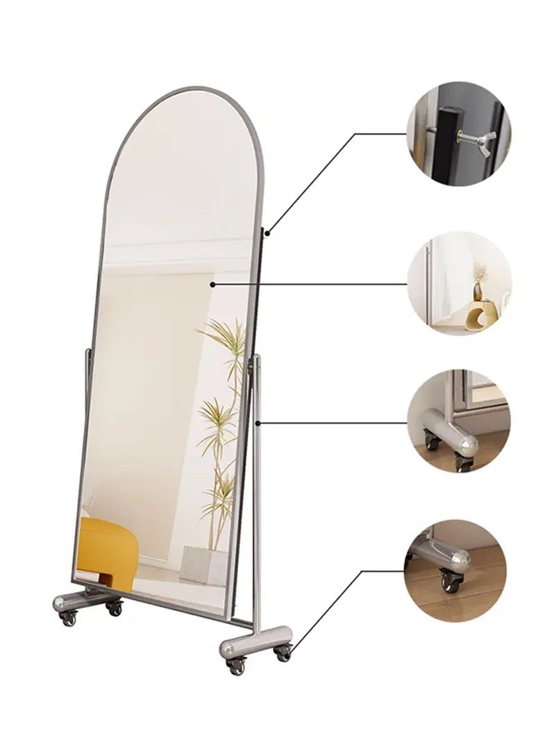 DubaiGallery Large Mirror, Arched Body Mirror, Floor Mirror with Stand, Wall Mirror Standing Hanging or Leaning Against Wall for Bedroom, Sleek Arched-Top Mirror, Wall Mirror  - Image 3