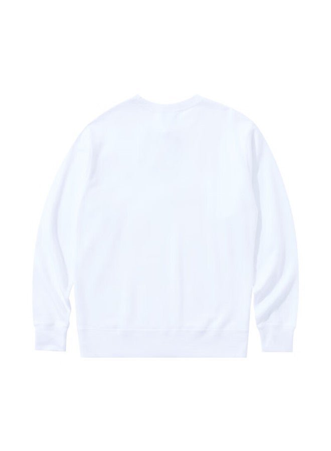 Champion Champion Men's Sweatshirt, Autumn New Arrival, American Trendy Brand, Large Handwritten Pure Cotton Crew Neck Top, White, Size L  - Image 4