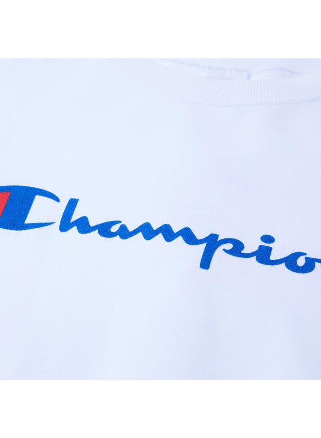 Champion Champion Men's Sweatshirt, Autumn New Arrival, American Trendy Brand, Large Handwritten Pure Cotton Crew Neck Top, White, Size L  - Image 5
