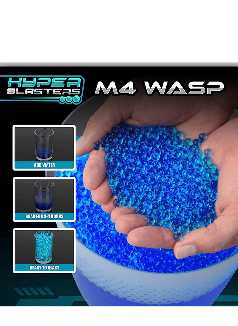 Moonmen - M4 Wasp Gel Ball Blaster with 1000 Round Capacity Ammo Drum – Splatter Ball Blaster Includes 30,000 Planet Friendly No- Stain Water Beads- Fun and Exciting Electric Blaster - Image 1