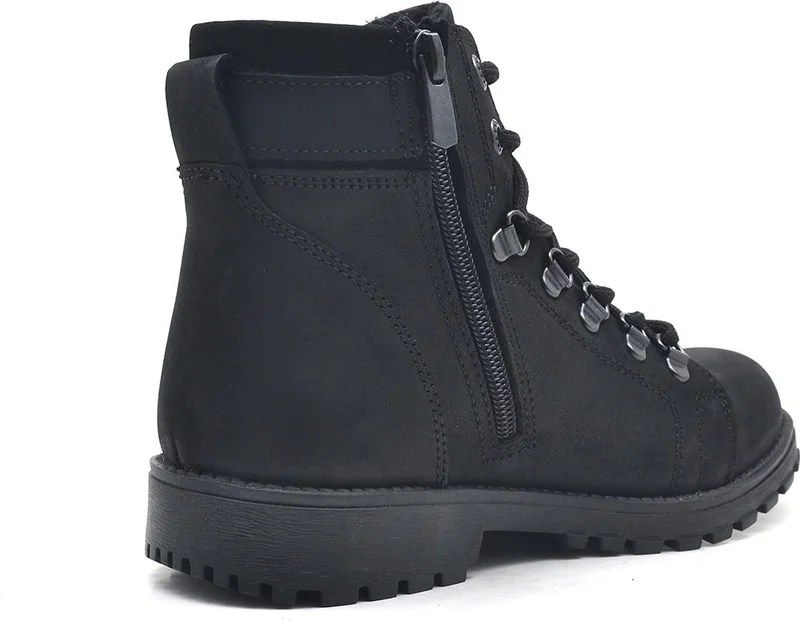 راكر Griffon Leather Black Zipper Kids Boots