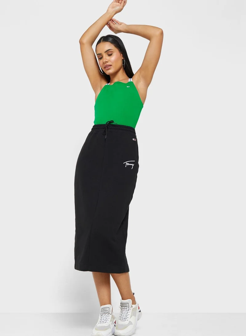 TOMMY JEANS Strappy Logo High Leg Body