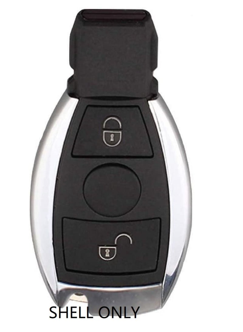 althiqahkey غلاف مفتاح مكون من زرين فقط لمرسيدس بنز بعد عام 2000+ استبدال شريحة NEC وBGA بالشعار - Image 3