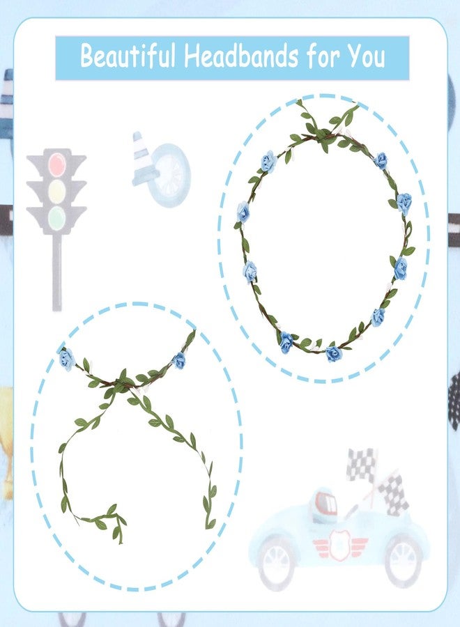 Serencatcher Race Car Baby Shower Decorations, Vintage Racing Car Mom to Be Sash Cars Theme Mom Dad to Be Corsage Pin Flower Crown Headband Blue for Boy Let’s Go Racing Baby Shower Party Favors - Image 5