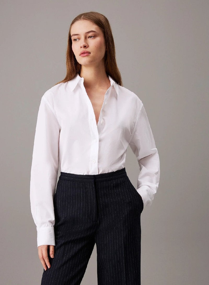 CALVIN KLEIN Cotton Poplin Shirt - Image 1