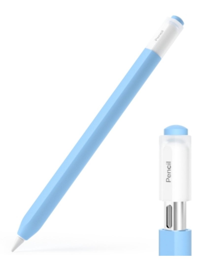 AROAQ For Apple Pencil (USB-C) Transparent Jelly Stylus Protective Cover(Sky Blue) - Image 1