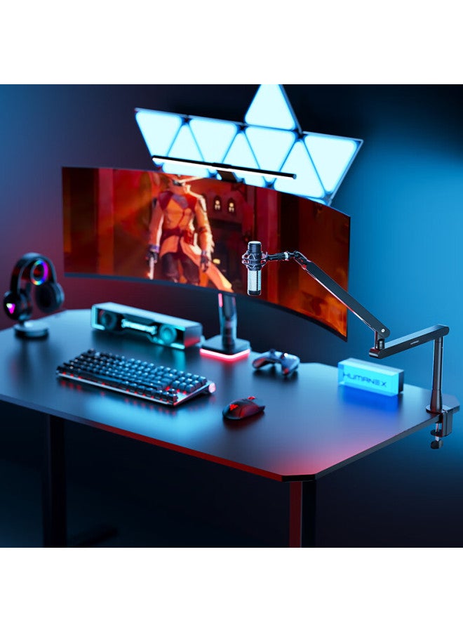 Humanex Songnen X Microphone Stand, Arm Desk Speaker Stand, Anchor 3kg Load-bearing, Shock-resistant, Three-stage Folding, nidirectional Microphone Stand, Ax3g-b - Image 5