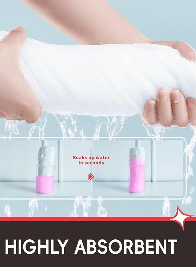 BELLSBERRY 10-عبوة من مناشف الاستحمام القابلة للاستخدام مرة واحدة - أوراق قطنية ماصة لصالونات التجميل، السبا، الصالات الرياضية والمزيد - Image 3