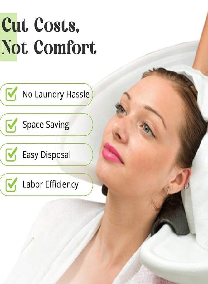 BELLSBERRY 10-عبوة من مناشف الاستحمام القابلة للاستخدام مرة واحدة - أوراق قطنية ماصة لصالونات التجميل، السبا، الصالات الرياضية والمزيد - Image 4