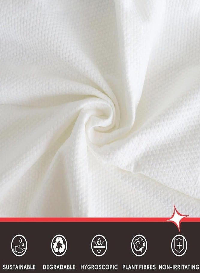 BELLSBERRY 10-عبوة من مناشف الاستحمام القابلة للاستخدام مرة واحدة - أوراق قطنية ماصة لصالونات التجميل، السبا، الصالات الرياضية والمزيد - Image 2