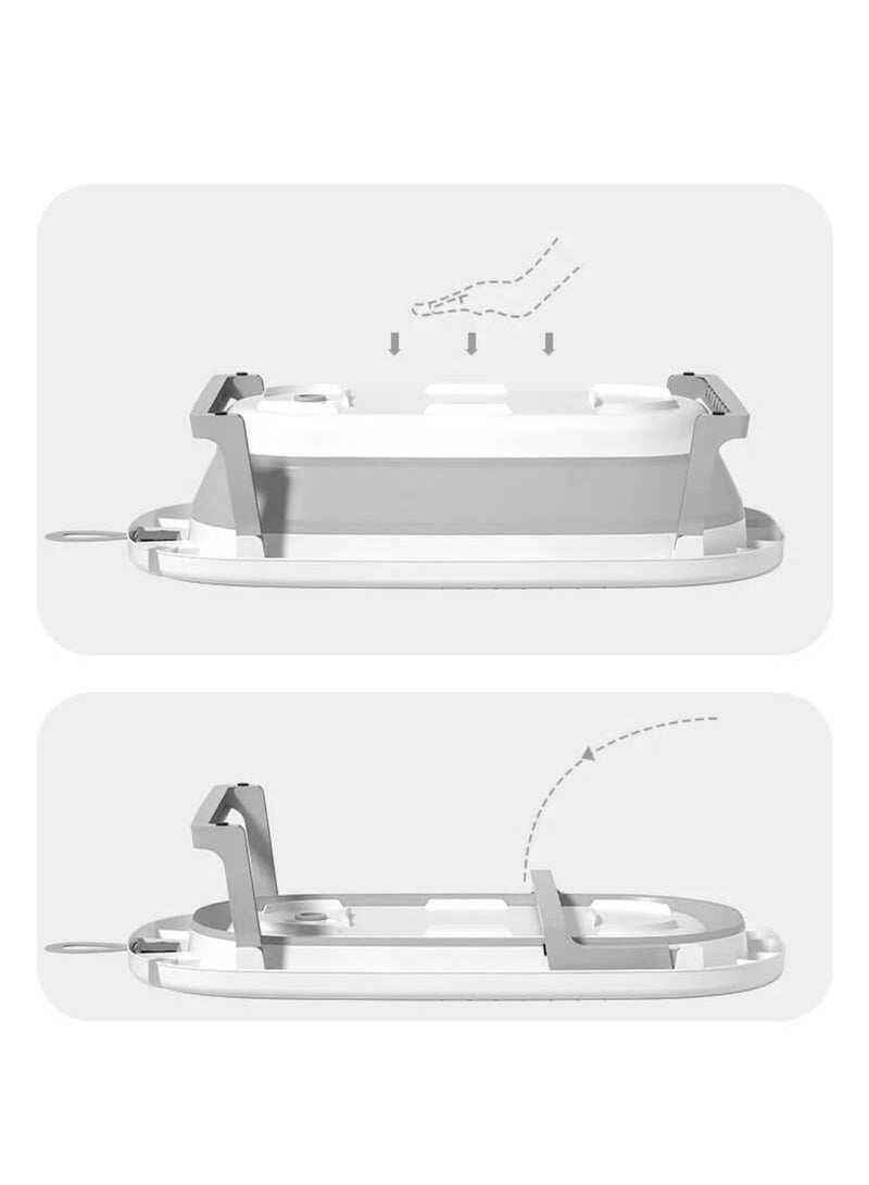 ماس حوض استحمام للأطفال قابل للطي والتنقل ناعم للأطفال مع سدادة مياه وأرجل دعم مضادة للانزلاق - Image 3