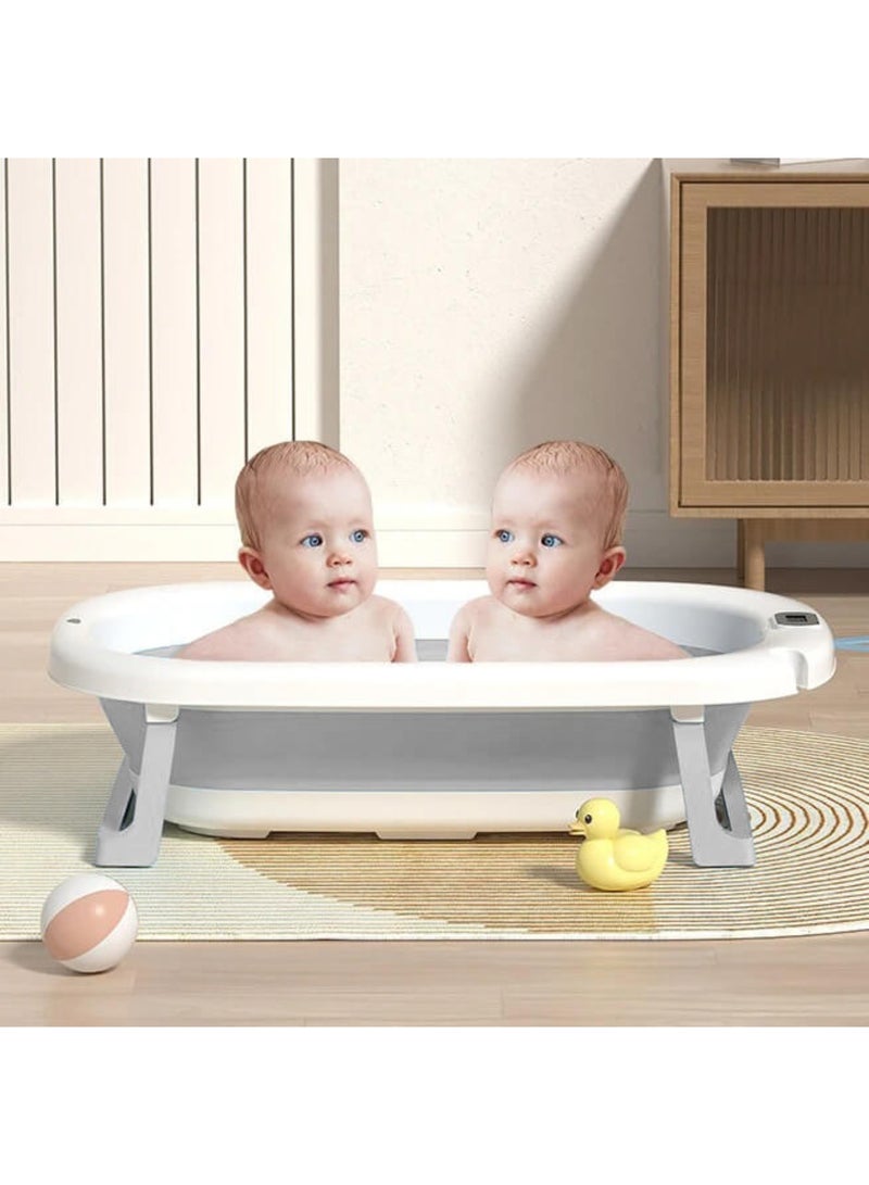 ماس حوض استحمام للأطفال قابل للطي والتنقل ناعم للأطفال مع سدادة مياه وأرجل دعم مضادة للانزلاق - Image 2