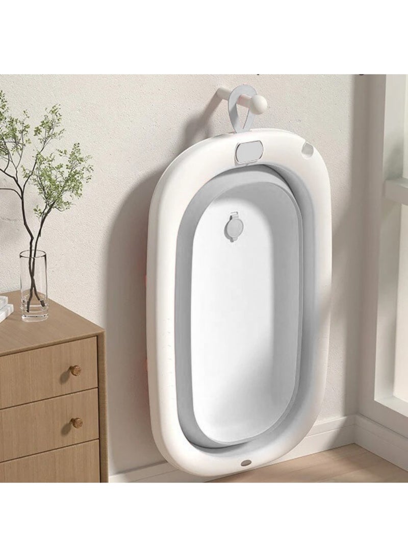 ماس حوض استحمام للأطفال قابل للطي والتنقل ناعم للأطفال مع سدادة مياه وأرجل دعم مضادة للانزلاق - Image 4