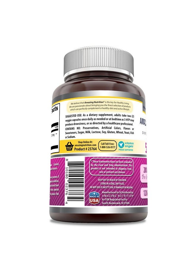 Amazing Formulas 5 HTP (L-5-Hydroxytryptophan) Supplement | 200 Mg per Serving | Veggie Capsules | Non-GMO | Gluten-Free | Made in USA (1 Pack, 120 Count) - pzsku/Z47F8CB46D33D64C21719Z/45/_/1740202468/5456b167-dd3c-4a22-86f2-41a295bb8bde