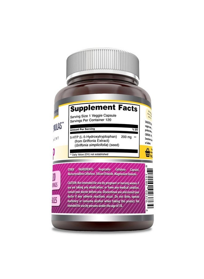 Amazing Formulas 5 HTP (L-5-Hydroxytryptophan) Supplement | 200 Mg per Serving | Veggie Capsules | Non-GMO | Gluten-Free | Made in USA (1 Pack, 120 Count) - pzsku/Z47F8CB46D33D64C21719Z/45/_/1740202515/3823860a-49e3-4f85-a6fe-32b1d79ee523