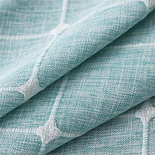 Utobanh Simple Bedside Table Tassel Cover Cloth, Tablecloth Cover Towel, Suitable for Bedside Table TV Microwave Washing Machine Refrigerator Dust Cover (Blue Bars, 15.7 * 35.4 inches) - Image 2