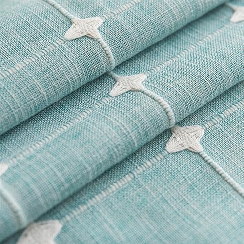 Utobanh Simple Bedside Table Tassel Cover Cloth, Tablecloth Cover Towel, Suitable for Bedside Table TV Microwave Washing Machine Refrigerator Dust Cover (Blue Bars, 15.7 * 35.4 inches) - Image 3
