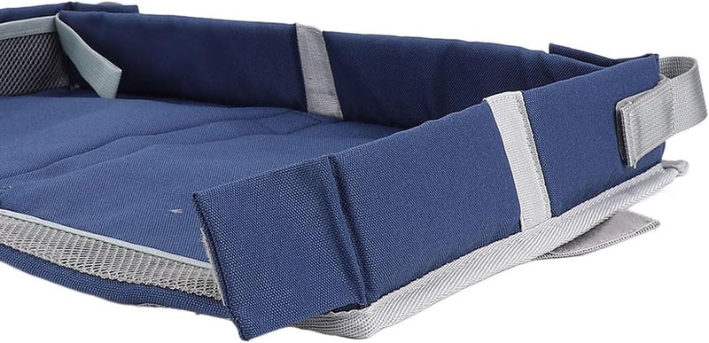 Foldable Travel Tray Cover Multifunctional Airplane Tray Organizer Kids Adults Train Table Tray Bag Planes Trains Polyester Fiber 39x27x6cm (Dark Blue) - Image 5
