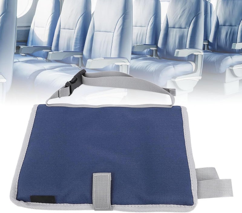 Foldable Travel Tray Cover Multifunctional Airplane Tray Organizer Kids Adults Train Table Tray Bag Planes Trains Polyester Fiber 39x27x6cm (Dark Blue) - Image 3