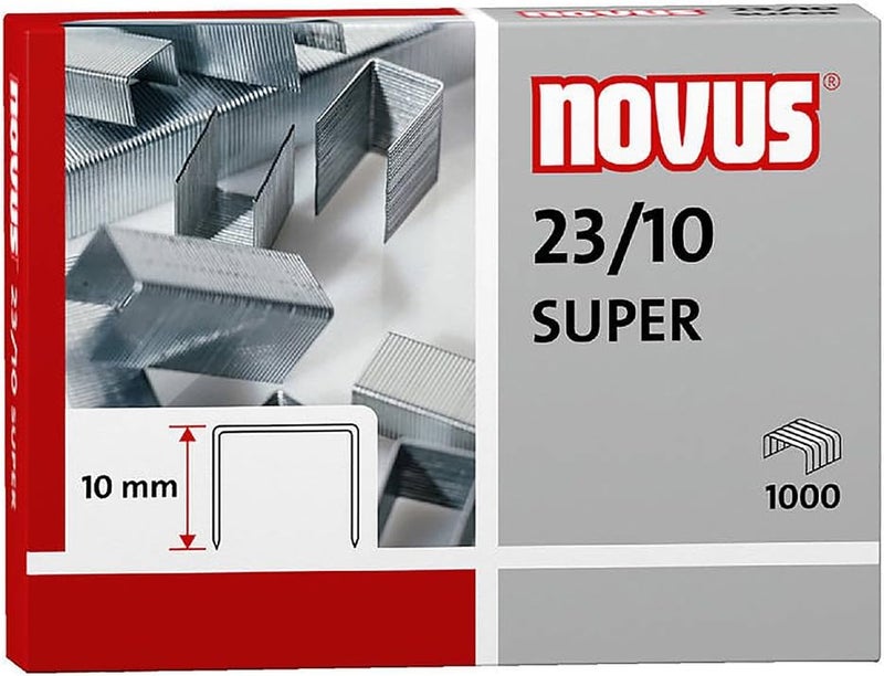 NOVUS 23/10 Super Staples (Box of 1000) Air & land transit compatible - Image 1