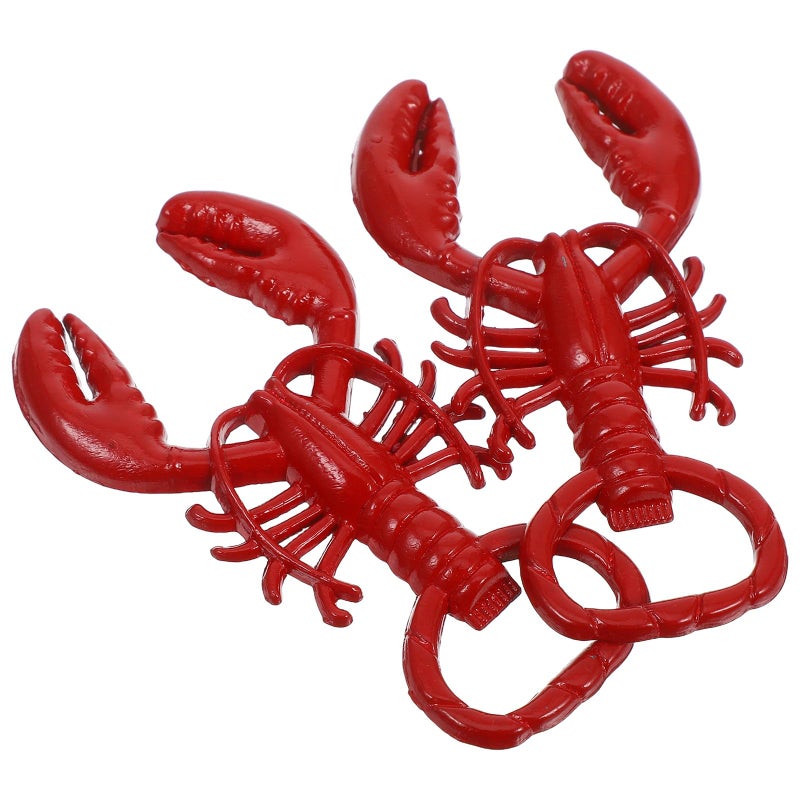 Zinc Alloy Lobster Shape Bottle Opener 2Pcs Set Manual Beer Can Opener Red Finish - Image 2