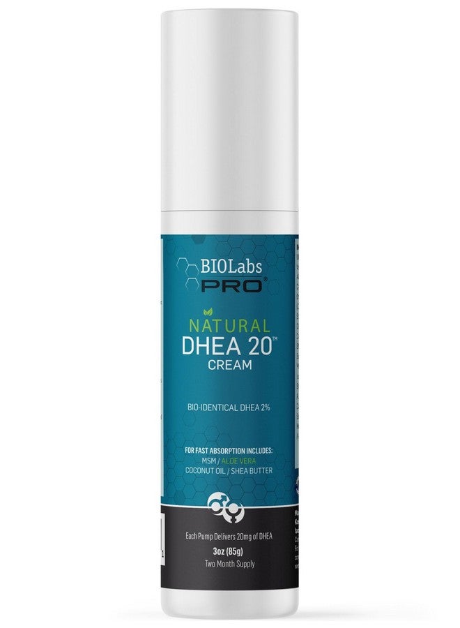 BIOLABS PRO BIOLABS PRO All Natural Bioidentical 20mg Dhea Cream - Two Month Supply - for Men or Women (Unscented - 3.0oz) - Image 1