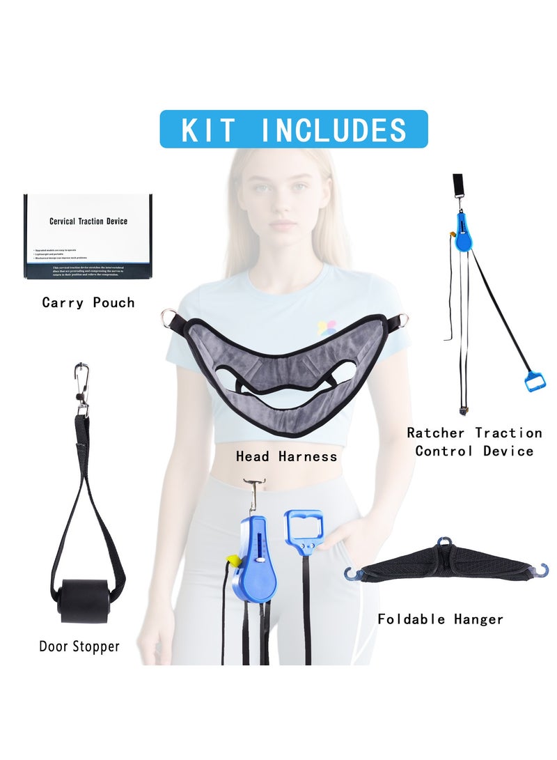 general Home cervical traction device neck hanging neck cervical traction belt door-mounted fixer - Image 2