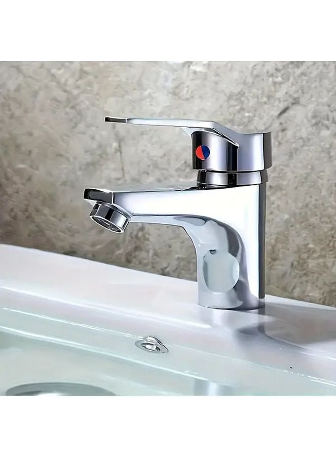 Modern Single Handle Chrome Faucet With Brushed Coating Ceramic Valve Core Hot And Cold Water Mixer - Image 5