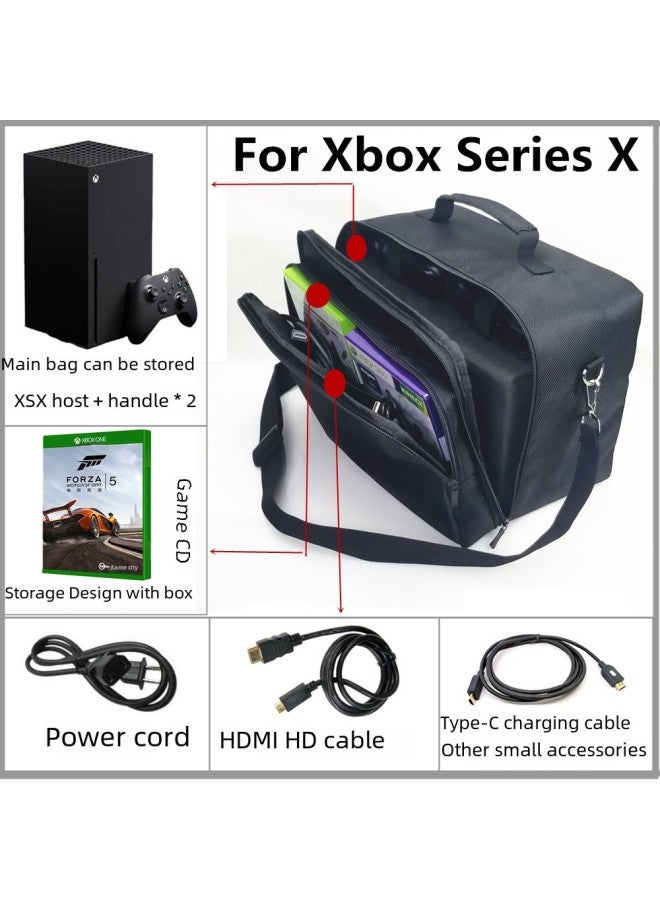 Xbox Series X Storage Bag Xsx Game Console Wireless Controller Cable Disc Set Shoulder Digital Computer/game Protective Case-Product Color:PS5 Backpack Neutral  - Image 3