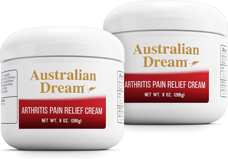 Australian Dream كريم تخفيف آلام التهاب المفاصل من أستراليا دريم - مهدئ - غير دهني - قوي - تخفيف موضعي لآلام التهاب المفاصل - جيد لآلام العضلات أو المفاصل - 9 أونصات - عبوتين - Image 1