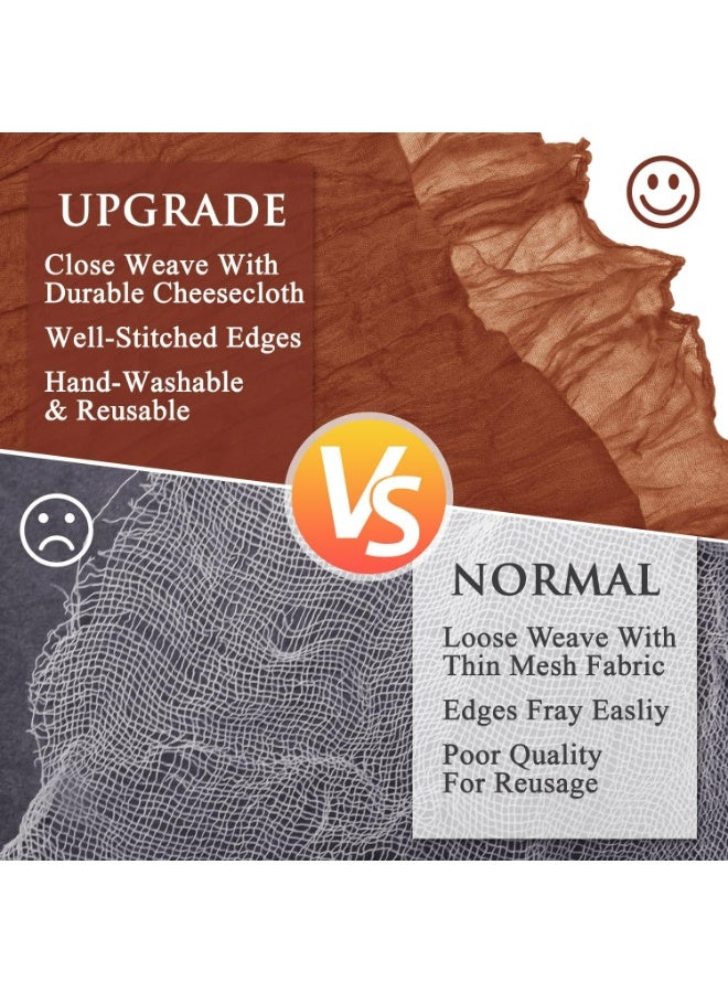 TAYRAN Tulle tablecloth, cotton tulle tablecloth, bohemian style decorative tablecloth, table centerpiece, 90x400 cm, suitable for wedding, baby shower, tea party and other tulle table decoration - Image 4