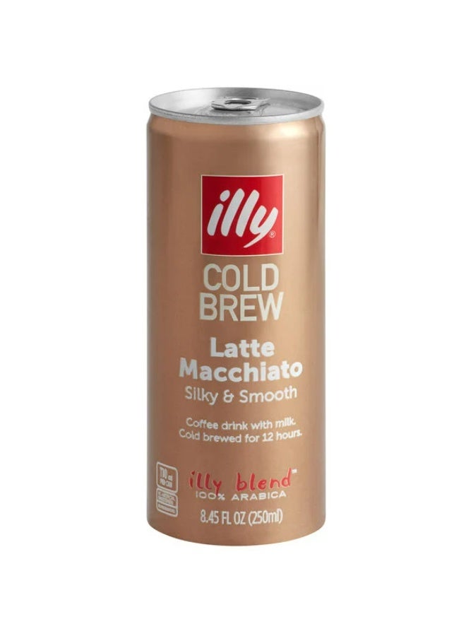 Illy Cold Brew Latte Macchiato Silky and Smooth Instant Coffee Drink 250 ml - Image 1